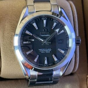 Seamaster Co-Axial Black and Silver Watch